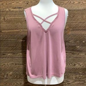 Crisscross front tank top